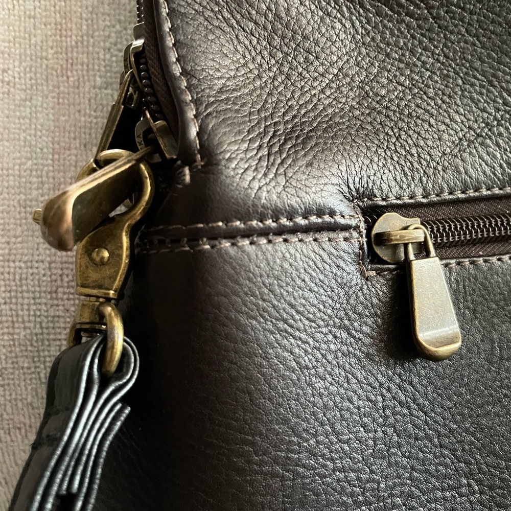 Le Donne Brown Leather Backpack - Picture 5 of 6